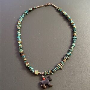 Handcrafted Turquoise necklace Fetish/Horse